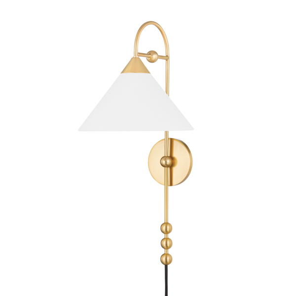 Sang 1 Light Portable Wall Sconce Aged Brass - HL682201-AGB|92