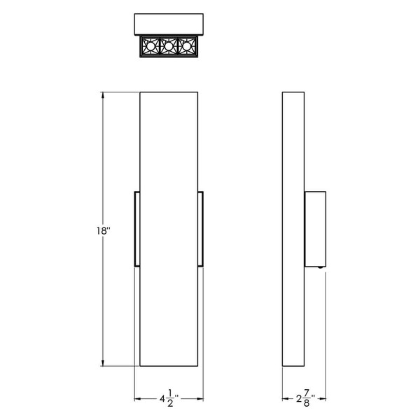 6 Light Microspot LED Linear Wall Sconce - MSLWALL-3K-BK|125