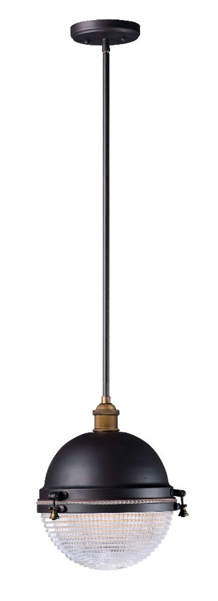 Portside Ext Pendant Oil Rubbed Bronze with Antique Brass - 10187OIAB