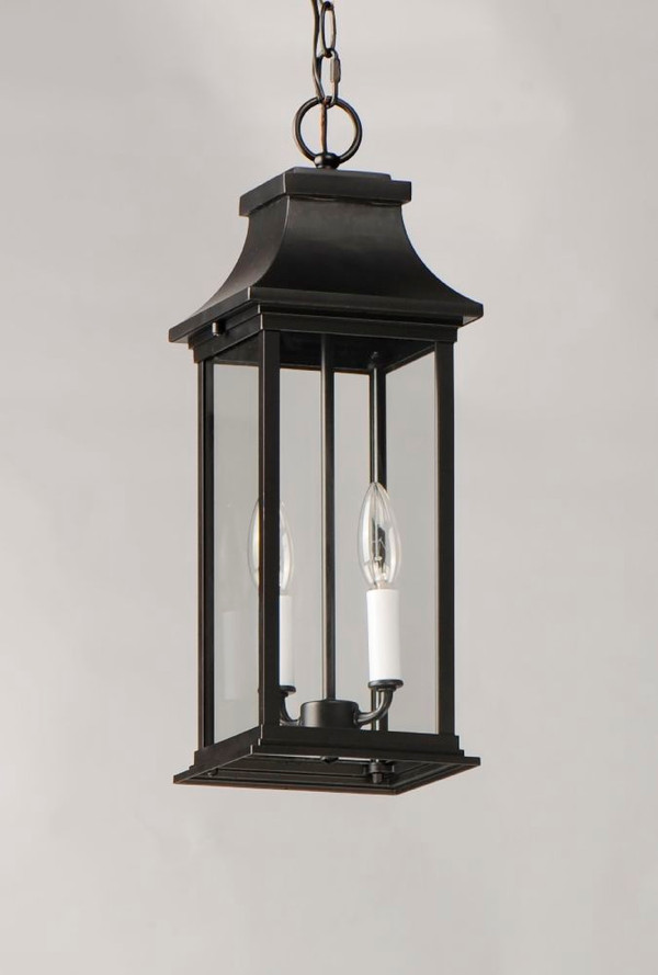 Vicksburg Outdoor Hanging Lantern Black - 30029CLBK