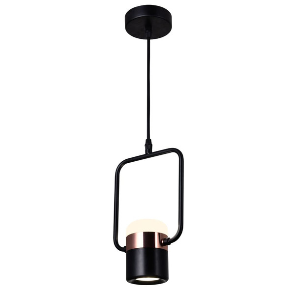 LED Down Mini Pendant with Black Finish - 1147P6-1-101