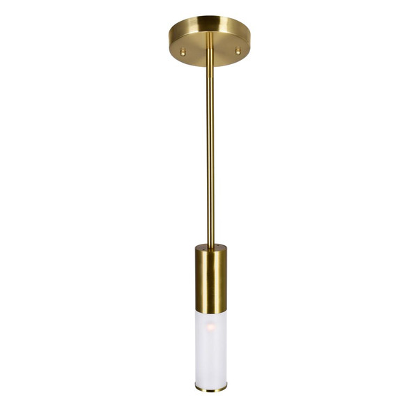 1 Light Mini Pendant with Brass Finish - 1221P5-1-625