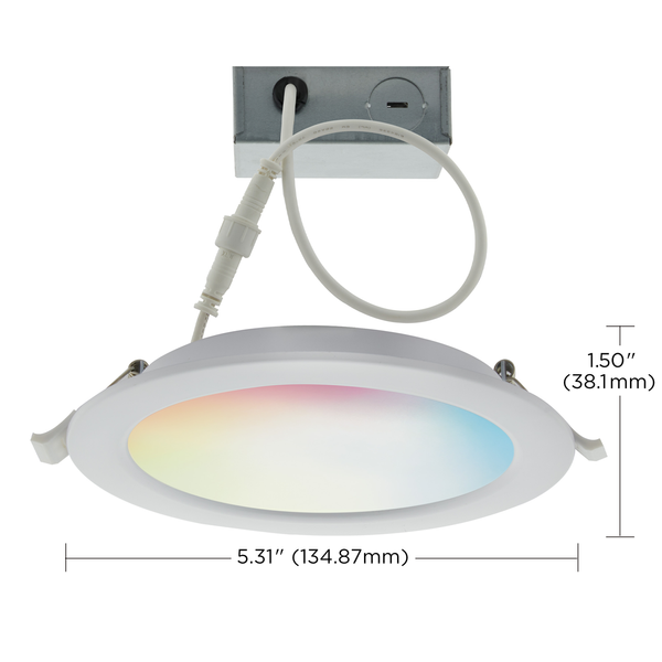 WI-FI 10W 4" LED RGB AND TUNABLE WHITE EDGE-LIT REMOTE DRIVER DOWNLIGHT - S11279