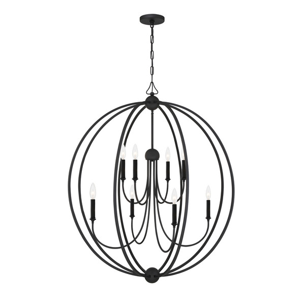 Libby Langdon for Crystorama Sylvan 8 Light Black Forged Chandelier - 2246NS|43