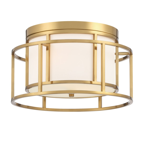 Brian Patrick Flynn for Crystorama Hulton 2 Light Luxe Gold Ceiling Mount - 9590|43