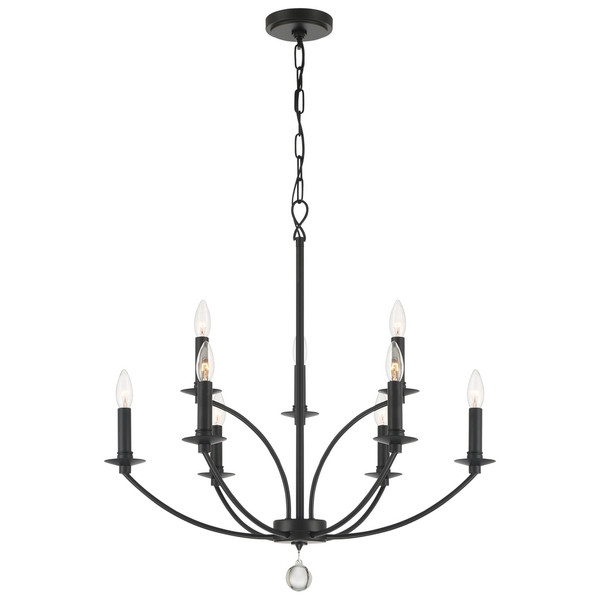 Mila 9 Light Black Chandelier - MIL-8009|43