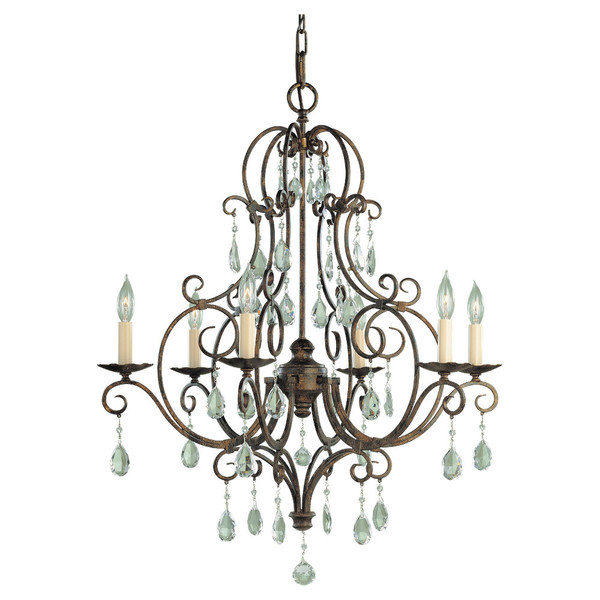 Murray Feiss Chateau 6 - Light Single Tier Chandelier - F1902/6MBZ