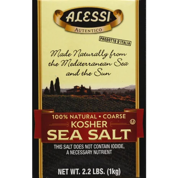 Alessi Sea Salt, Kosher, Coarse, 2.2 lbs