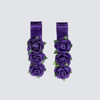Energetiks Satin Floral Blossom Hair Clips - Two Hair Clips in Purple