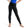  Girl wearing Capezio All Purpose high waist active legging in Black, front view