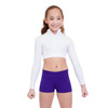 Capezio Turtleneck Long Sleeve Crop Top Reversible Children