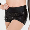 Studio 7 Dancewear Attitude Sequin Shorts Children's Sizes in Black