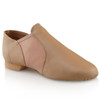 Capezio E Series slip on jazz shoe in Caramel, side view