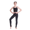 Studio 7 Kara Crop Top with Split Back in Black, dancer front view