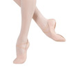 Energetiks Revelation canvas split sole ballet shoe in theatrical pink, side view
