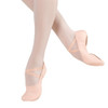 Energetiks Revelation canvas split sole ballet shoe in pink, side view