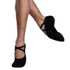 Energetiks Revelation canvas split sole ballet shoe in black, side view