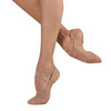 Energetiks Revelation canvas split sole ballet shoe in beige, side view