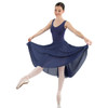  Energetiks Alice Classical and Lyrical Girls Skirt Navy, front view