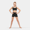 Studio 7 Girls Stage Performance Crop Top Black  Front
