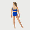 Studio 7 Dancewear Womens Stage Performance Crop Top in Cobalt Blue Back View
