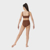 Studio 7 Dancewear Girls Stage Performance Crop Top Mocha Back View