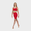 Studio 7 Dancewear Womens Stage Performance Crop Top in Red Front View
