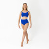 Studio 7 Dancewear Girls Stage Performance Crop Top Cobalt Blue Front View