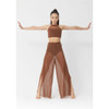 Studio 7 Dancewear Performance Mesh Womens Crop Top in mocha, front view