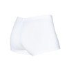 Girl wearing Energetiks Oakley boy leg dance short in White, back view