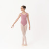 Studio 7 Dancewear Misty ballet class leotard in dusty pink, children’s size, front view showing dipped neckline and classic ballet fit