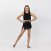 Studio 7 Dancewear Fringe Tassel Crop Top Children's Sizes in Black
