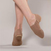 Energetiks Tech Fit stretch canvas pull on jazz boot in Tan, front view