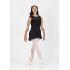 Girl in Black Studio 7 Dancewear Audrey short wrap skirt, front view