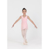 Girl in Ballet Pink Studio 7 Dancewear Audrey short wrap skirt, front view