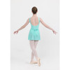Girl in Mint Studio 7 Dancewear Audrey short wrap skirt, back view
