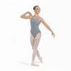 Studio 7 Dancewear Paige Lace Mesh Dance Leotard for children in slate with a high neck, supportive back panels, and elegant ballet design, front view