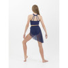 Studio 7 Dancewear Womens Alice Contemporary Skirt Navy Back View