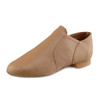 Dance Direct kids' tan leather jazz shoes with a flexible split sole for stage and dance exams