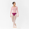 Studio 7 Dancewear Essential Class Warm-Up Top for Adults in Ballet Pink, front view