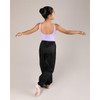  Girl wearing Energetiks Harlow CottonLuxe dance pants in Black, back view