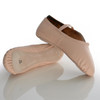 Dance Direct Toddler and Girls Full Sole Leather Ballet Flat Pink Angle View