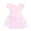Energetiks Heidi Tutu Dress in Candy with a three-layer tulle skirt and cap sleeves for toddlers and children, front view