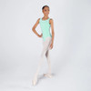 Energetiks Abby Lace Back Paneling Leotard in Mint full body front