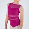 Energetiks Lexi Mesh Ballet & Dance Leotard in Mulberry close-up