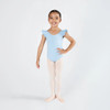 Energetiks Emery Frill Sleeve Dance Leotard in Baby Blue dancer front view