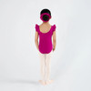 Energetiks Emery Frill Sleeve Dance Leotard in Mulberry dancer back view