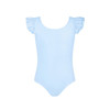 Energetiks Emery Frill Sleeve Dance Leotard in Baby Blue front view