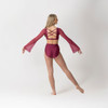 Studio 7 Dancewear Isobel Lyrical Dance Leotard Adult Sizes in  Burgundy dancer back view