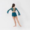 Studio 7 Dancewear Clara Mesh Skirt Dance Costume Adults in Teal dancer back view